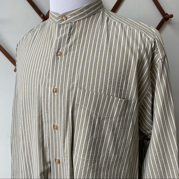 J. Peterman Mandarin Collar Button Down Shirt - Picture 6 of 15